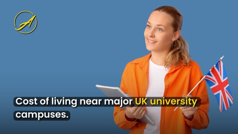 Cost of living near major UK university campuses