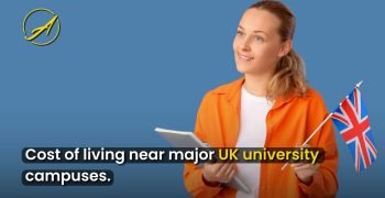 Cost of living near major UK university campuses